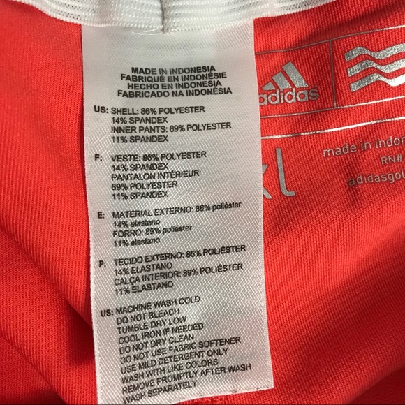 Adidas Gray and Orange Skort Golf Skirt - Picture 4 of 12